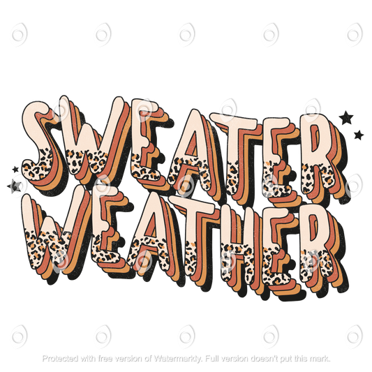 Sweater Weather Leopard Direct to Film Transfer