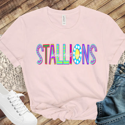 Stallions - Customize Marquee Team Name Direct to Film Transfer