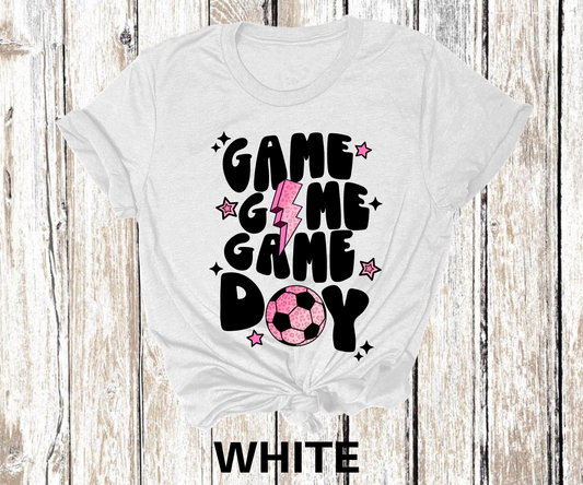 Game Day Soccer Black/Pink Direct to Film Transfer