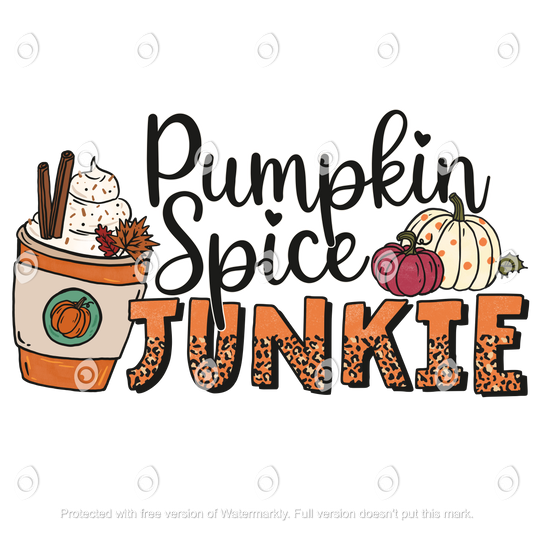 Pumpkin Spice Junkie Direct to Film Transfer