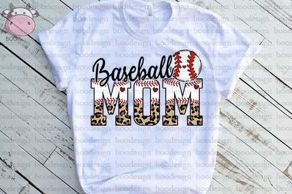 Baseball Mom Leopard Print Direct to Film Transfer