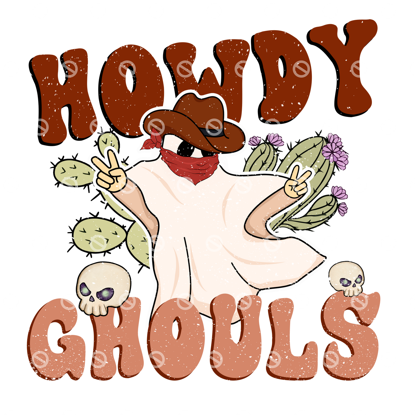 Howdy Ghouls Retro Direct to Film Transfer