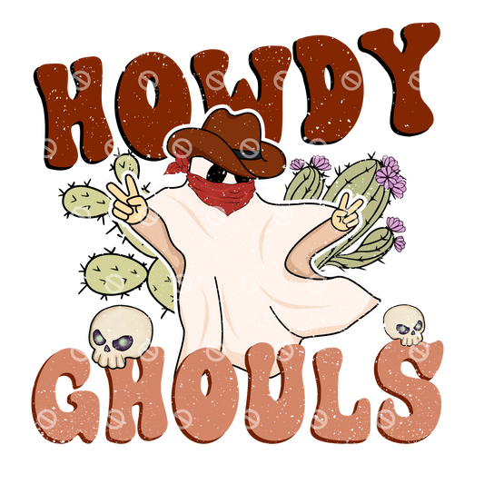 Howdy Ghouls Retro Direct to Film Transfer