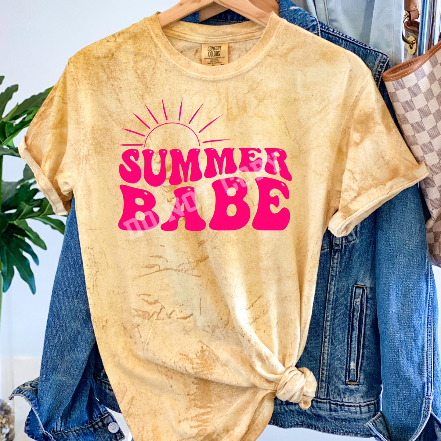 Summer Babe Hot Pink Direct to Film Transfer