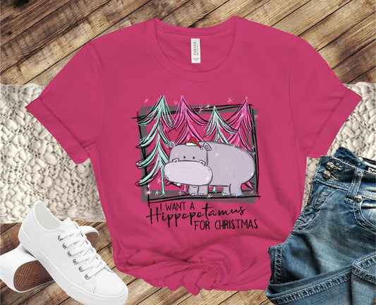 I want a a hippopotamus for Christmas #2 Direct to Film Transfer